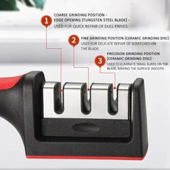 3-Stage Knife Sharpener – Repair, Sharpen & Polish