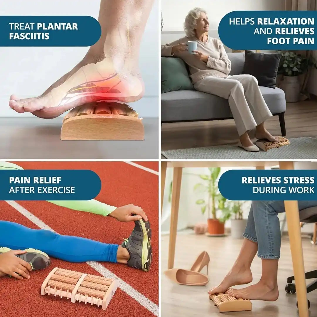 Wooden Foot Massager For Pain & Stress Relief