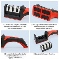 3-Stage Knife Sharpener – Repair, Sharpen & Polish
