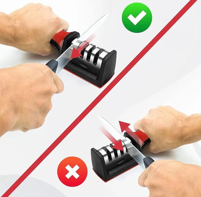 3-Stage Knife Sharpener – Repair, Sharpen & Polish