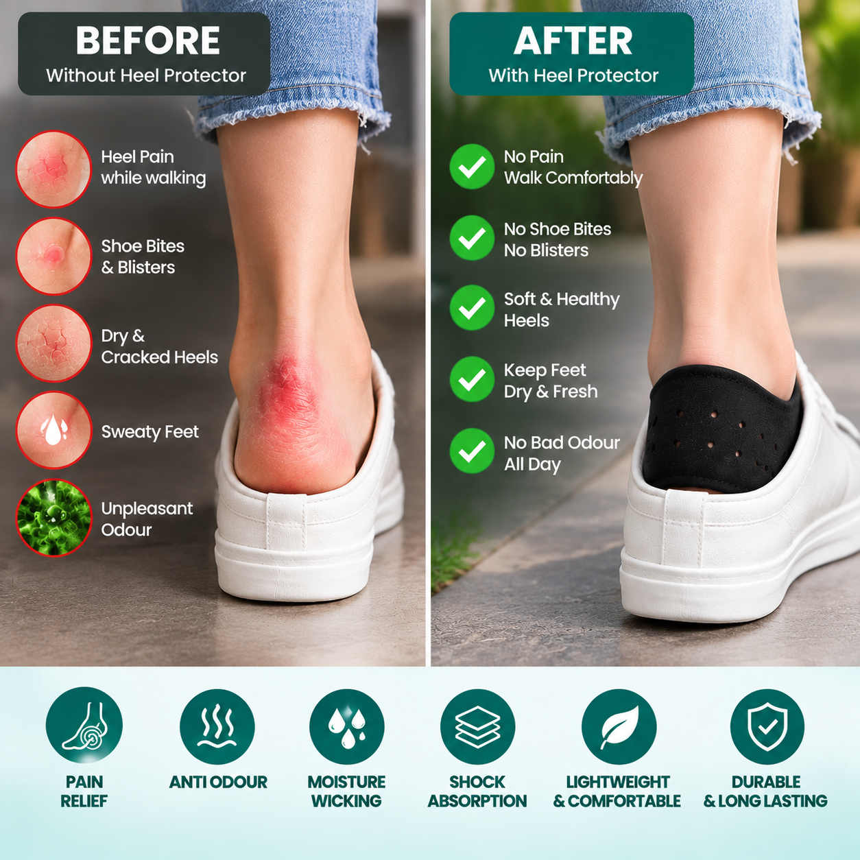 Herbal Comfort Heel Protectors - Universal Size