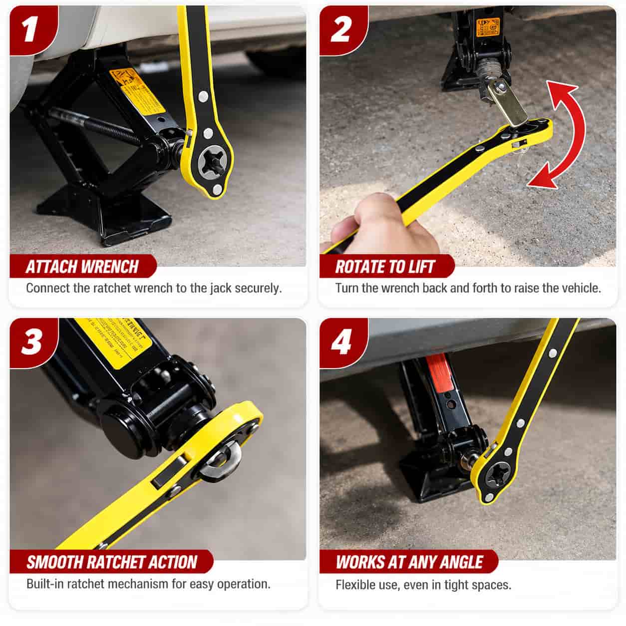 Smart Jack Wrench – 360 Degree Universal Car Jack Lifting Tool